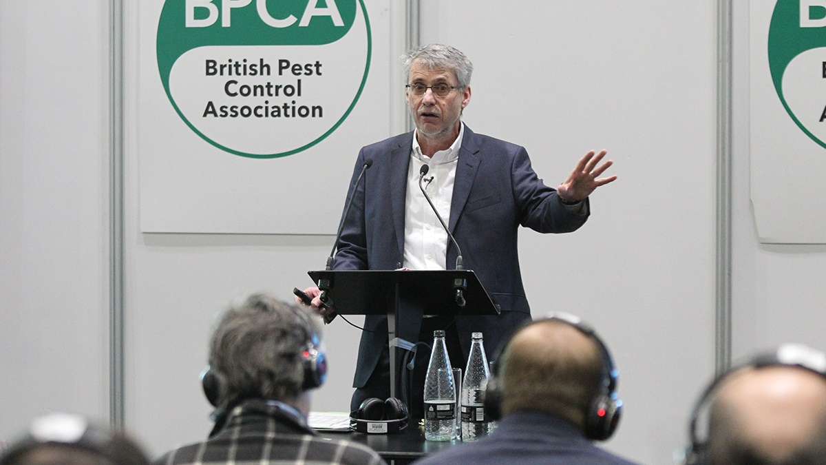 Clive Boose presenting at PestEx Clive Boose presenting at PestEx